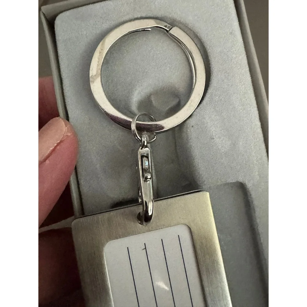 Arlington Public Schools Metal Keychain ID Tag Gift Boxed Silver Tone Logo
